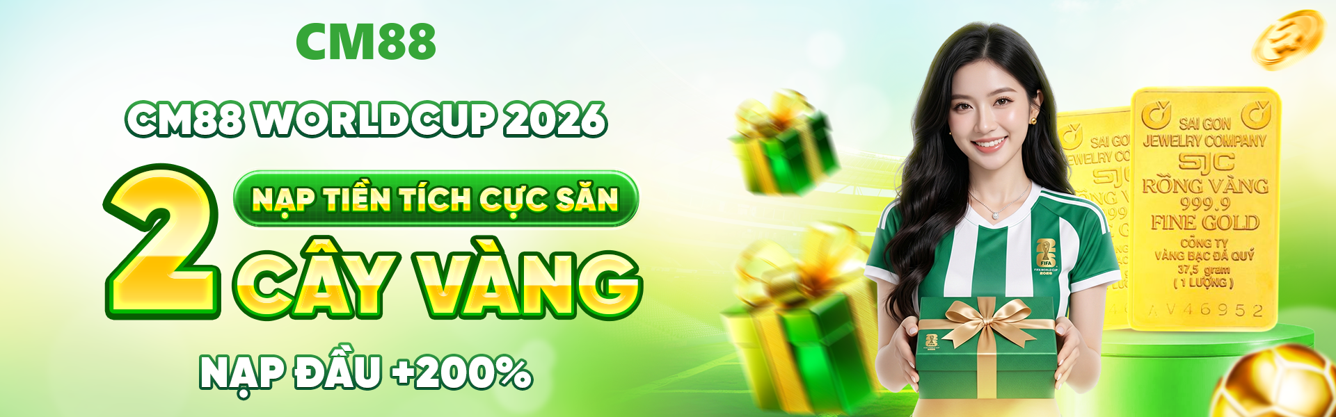 CM88 kết hợp cùng OKVIP và các đối tác danh tiếng, mang đến bầu không khí World Cup 2026 cuồng nhiệt hơn bao giờ hết.